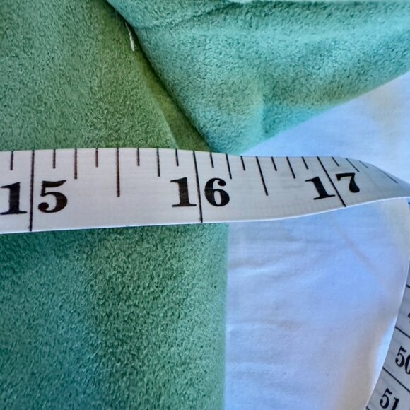 Vintage Custom Made Lime Green Suede Skirt Suit Set - Picture 11 of 16